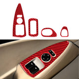 Carbon Fiber Window & Door Switch Trim Overlay (4pcs) for Corvette C6 (2005–2013)