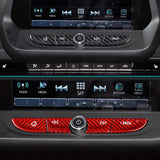 Carbon Fiber Radio Navigation Button Covers for Camaro (2016–2024, 8" Screen Models Only)