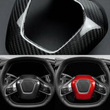 Corvette C8 Carbon Fiber Steering Wheel Airbag Cover (2020–2024)