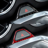 Carbon Fiber Hazard Button Outer Trim Overlay for Camaro (2016–2024)