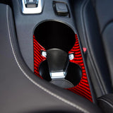 Carbon Fiber Cup Holder Trim Overlay Fit for Chevy Camaro (2016–2024)