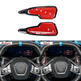 Corvette C8 Carbon Fiber Steering Wheel Paddle Shifter Extensions (2020–2023)