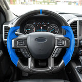 Carbon Fiber Steering Wheel for Ford F-150 (2015-2020) & Raptor (2017-2024) - Real Carbon & Perforated Leather
