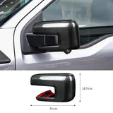 Dry Carbon Fiber Side Mirror Cover Caps Compatible With Ford F-150 2021-2024 Exterior Mirror Overlay Trim Gloss Black Red