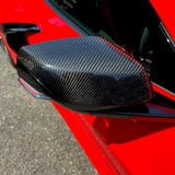 Carbon Fiber Exterior Mirror Cap Covers for Corvette C8 (2020–Present)