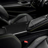 Corvette C8 Carbon Fiber Center Console Lid Armrest Cover (2020–2024)