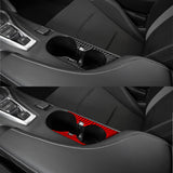 Carbon Fiber Cup Holder Trim Overlay Fit for Chevy Camaro (2016–2024)