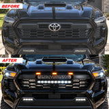 Tacoma Front Grille with LED Light Bar, TRD Pro Style Grille Upgrade for 2024-2026 Toyota Tacoma