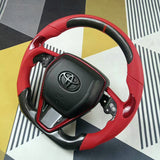Volante Toyota _ Volante personalizado de fibra de carbono para Camry, Avalon, Corolla, RAV4 y Levin - sin LED