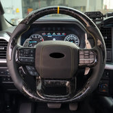 Carbon Fiber Steering Wheel for Ford F-150 (2021–2024) | Direct Replacement | Custom Steering Wheel | Carbon Fiber | Enhanced Grip, Lightweight Performance, and Sporty Interior Upgrade