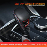 Real Carbon Fiber Gear Shift Knob Trim Cover for BMW M3 M4 M2 X3M X4M X5 X6M Interior Upgrade