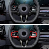 BMW Steering Wheel Frame Dry Carbon Fiber Interior Trim Cover Fit 3 4 5 7 Series X1 X3 i4 M135 2024-2025 Interior Styling Overlay