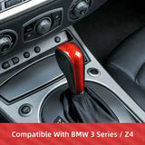 BMW E90 E91 E60 E85 E86 E53 Dry Carbon Fiber Gear Shift Knob Cover Interior Trim Overlay