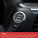 BMW F20 F30 F10 G30 G38 Carbon Fiber Start Stop Button Trim Cover Dry Carbon Interior Overlay Compatible With F & G Series