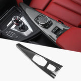 BMW F33 F83 M4 Dry Carbon Fiber Multimedia Panel Interior Trim Cover Gloss Finish Adhesive Overlay Compatible With F33 F83 M4