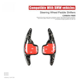 BMW F20 F30 F10 Carbon Fiber Paddle Shifter Trim Covers Dry Carbon Steering Wheel Shift Paddles for BMW F-Series F20 F30 F10 F22 F32 X Series Interior Upgrade