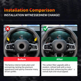 BMW X3 Carbon Fiber Paddle Shifter Trim Covers Compatible With BMW 5 Series 7 Series 2024-2025 Dry Carbon Interior Steering Wheel Paddle Extensions