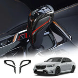 BMW M Series Carbon Fiber Gear Shift Knob Trim Cover Interior Overlay M5 X3M X4M 2018-2024 Dry Carbon Fit Custom Interior Styling