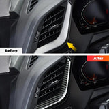 BMW 1 Series F40 F44 Carbon Fiber Left Air Vent Trim Cover Interior AC Outlet Overlay 2020-2023 Dry Carbon
