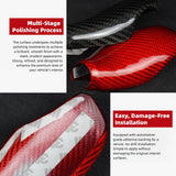 BMW 5 Series 7 Series Dry Carbon Fiber Gear Shift Knob Cover Trim Interior Gear Selector Overlay