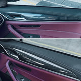 BMW 5 Series 6 Series G30 G31 G38 G32 Dry Carbon Fiber Interior Door Trim Cover Front Rear Left Right Door Panel Overlay