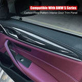BMW 5 Series 6 Series G30 G31 G38 G32 Dry Carbon Fiber Interior Door Trim Cover Front Rear Left Right Door Panel Overlay