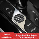 BMW G20 G15 G14 G15 X5 G07 Z4 G29 Carbon Fiber Start Stop Button Trim Cover Interior Engine Start Ignition Switch Overlay