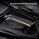 BMW Carbon Fiber Handbrake & Gear Shift Trim Cover Kit for 1 2 3 4 5 6 Series E/F Chassis 2003-2019 Interior Upgrade Overlay