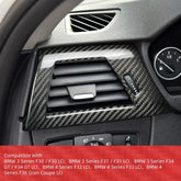 BMW 3 Series F30 F31 F34 & 4 Series F32 F33 F36 LCI Dry Carbon Fiber Driver Side Air Vent Trim Interior Overlay Cover Frame