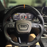 Volante de fibra de carbono personalizado para Audi RS6 / RS7 / S6 / S7 / A6 / A7 / A8