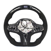 Custom Full Leather Steering Wheel for BMW G Series CS Style - LED Display and Full Alcantara