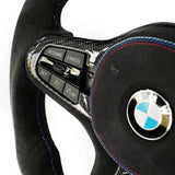 Custom Full Leather Steering Wheel for BMW G Series CS Style - LED Display and Full Alcantara