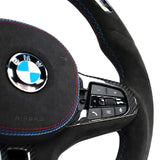 Custom Full Leather Steering Wheel for BMW G Series CS Style - LED Display and Full Alcantara