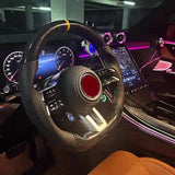 Volante de fibra de carbono personalizado AMG para Mercedes-Benz 2022-2024 para Clase C, CLA, CLS, E, G, GLA, GLB, GLE, GT, S