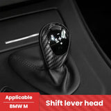 BMW M3 M5 M6 Carbon Fiber Gear Shift Knob Trim Cover Interior Overlay Compatible 2005-2013 E90 E60 E63 M Models