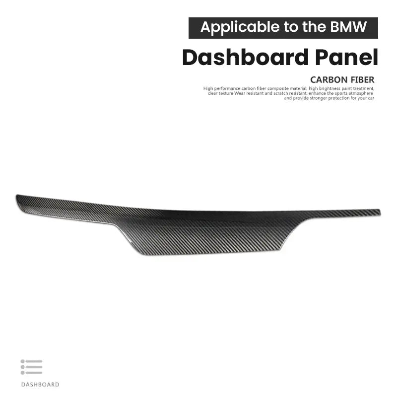 BMW 5 Series G30 G31 G38 6 Series G32 Carbon Fiber Dashboard Trim Cover Overlay Interior Decoration (2018-2022 Compatible)