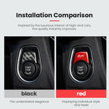 BMW F30 F31 F32 F33 Dry Carbon Fiber Start Stop Button Cover Interior Trim Overlay Ignition Switch Button Decoration