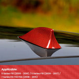 BMW F10 F18 F01 F02 F04 Dry Carbon Fiber Shark Fin Antenna Cover Trim Gloss Black Red Roof Antenna Overlay