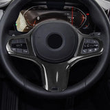 BMW G20 G29 Steering Wheel Carbon Fiber Trim Cover, Dry Carbon Fiber Interior Overlay Compatible With 3 Series G20 Z4 G29