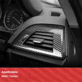 BMW 1 Series F20 F21 RHD Interior Air Vent Trim Cover Real Dry Carbon Fiber Dashboard Vent Overlay Gloss Black Red Finish