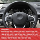 Dry Carbon Fiber Steering Wheel Paddle Shifter Trim Cover Compatible With BMW F20 F21 F22 F23 F45 F46 F30 F31 F34 F35 F32 F33 F36 X1 F48 F49 X2 F39 X3 F25 X4 F26 X5 F15 X6 F16 Interior Upgrade Accessory