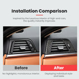 BMW 3 Series F30 F31 F34 F36 Right Hand Drive Carbon Fiber Passenger Air Vent Trim Interior Cover Overlay