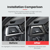 BMW 3 Series F30 F31 F34 F32 F33 F36 Dry Carbon Fiber Driver Side Air Vent Trim Cover Interior Styling Overlay Compatible With 4 Series