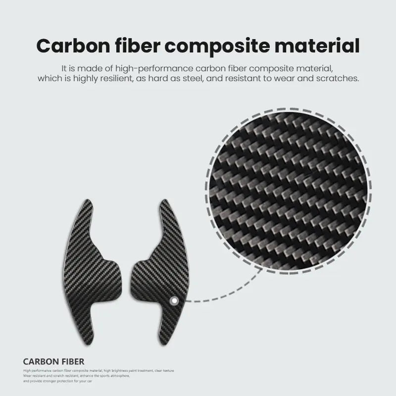Dry Carbon Fiber Steering Wheel Paddle Shifter Trim Cover Compatible With BMW F20 F21 F22 F23 F45 F46 F30 F31 F34 F35 F32 F33 F36 X1 F48 F49 X2 F39 X3 F25 X4 F26 X5 F15 X6 F16 Interior Upgrade Accessory