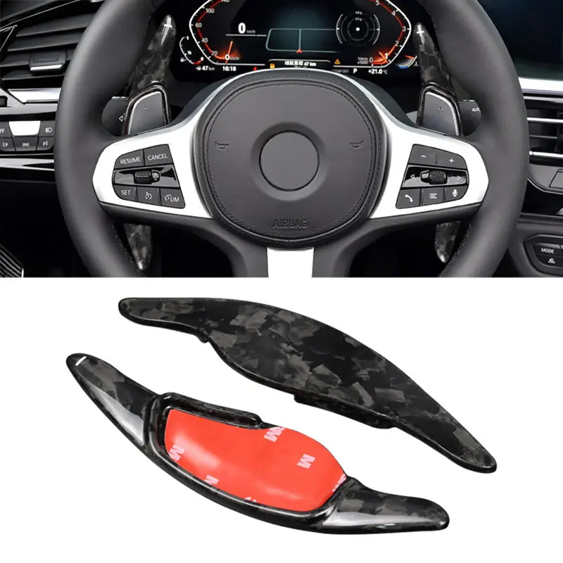 BMW 3 5 6 7 8 Series G20 G30 G31 G38 F90 G32 G11 G12 G14 G15 X3 X4 X5 X7 Z4 G29 Dry Carbon Fiber Shift Paddle Trim Cover