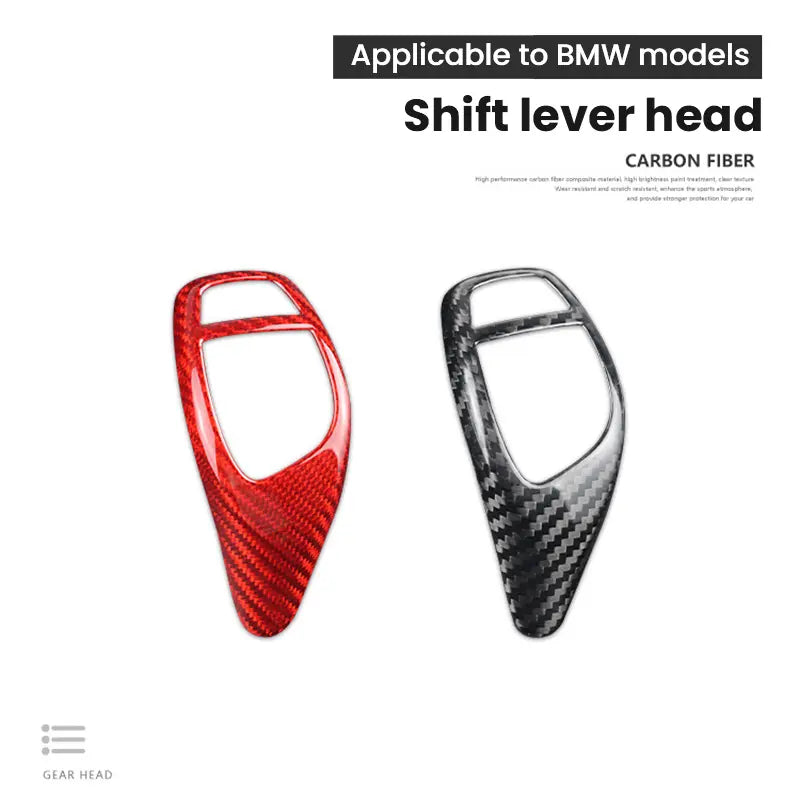 BMW F Series F20 F30 F10 F15 Carbon Fiber Gear Shift Knob Cover Trim Dry Carbon Interior Shift Head Overlay Compatible