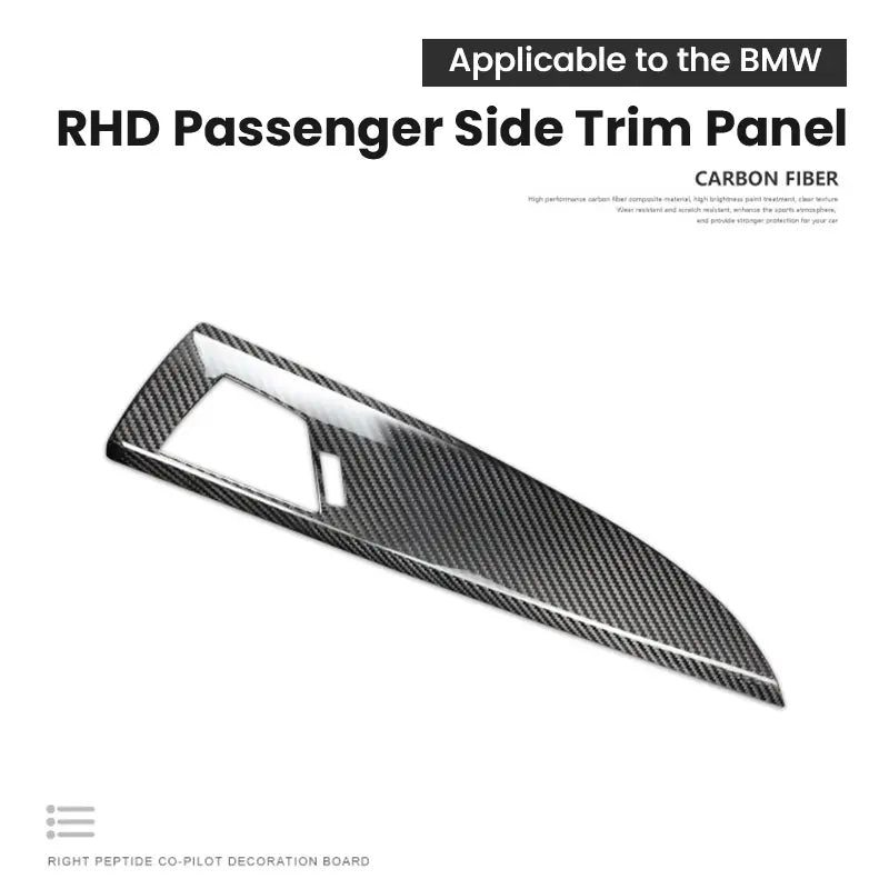 BMW F20 F21 F22 Dry Carbon Fiber Passenger Dashboard Trim Cover Interior Overlay Fit for 1 Series 2 Series