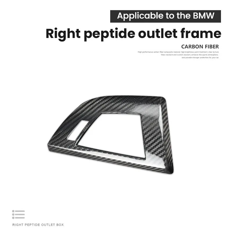 BMW 1 Series F20 F21 RHD Interior Air Vent Trim Cover Real Dry Carbon Fiber Dashboard Vent Overlay Gloss Black Red Finish