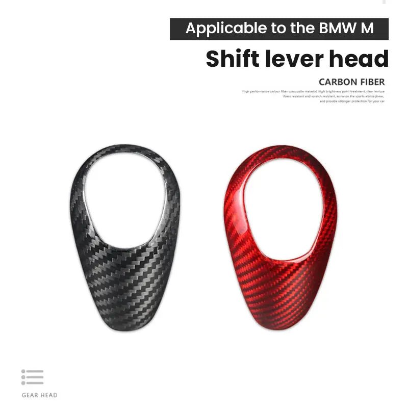 BMW M2 M3 M4 M5 F-Series Dry Carbon Fiber Shift Knob Cover Interior Trim for F87 F80 F82 F10 F12 F13 X5M F85 X6M F86 Compatible