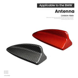 BMW X3 X5 X6 F25 E70 E71 E72 Carbon Fiber Shark Fin Antenna Cover Trim Gloss Black Red Dry Carbon Fiber Overlay
